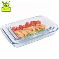 High borosilicate Wholesale market baking dish /glass bakeware